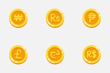 World Currency Coins Icon Pack