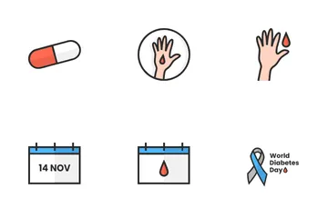 World Diabetes Day Icon Pack