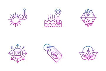 World Environment Day Line Gradient Icon Pack