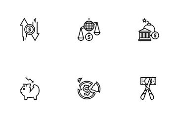 World Financial Crisis Icon Pack