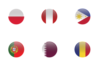 World Flags Circular  Icon Pack