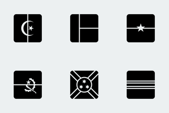 World Flags Glyphs Icon Pack