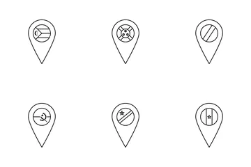 World Flags Map Markers Icon Pack