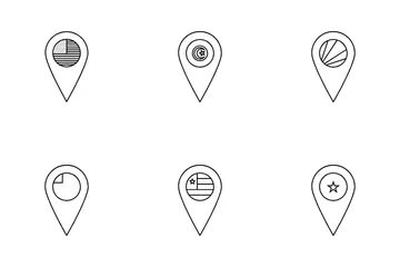 World Flags Map Markers Icon Pack