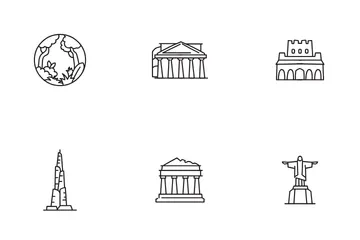 World Landmark Icon Pack