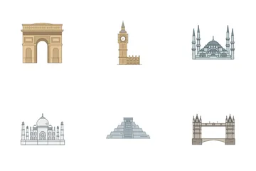 World Landmark Icon Pack