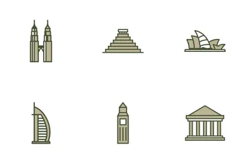 World Landmarks Icon Pack