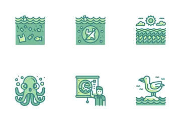 World Oceans Day Icon Pack