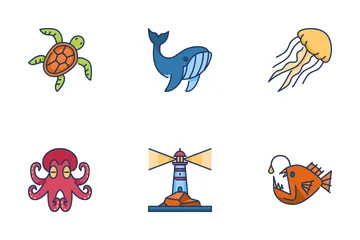 World Oceans Day Icon Pack