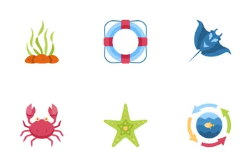 World Oceans Day Icon Pack