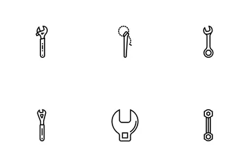 Wrench Tool Spanner Repair Icon Pack