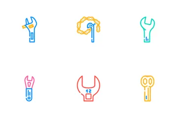 Wrench Tool Spanner Repair Icon Pack