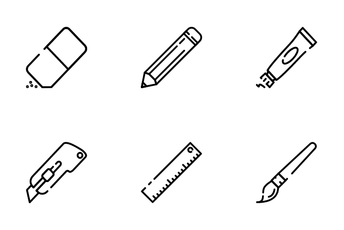 Writing And Art Tools Icon Pack