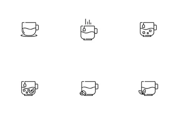 Copo e Bebida Pacote de Ícones