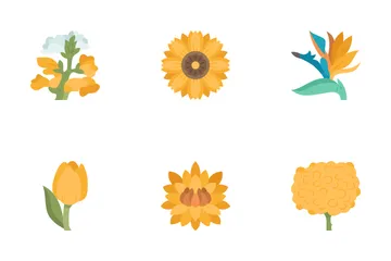 Yellow Flowers Icon Pack