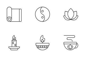 Yoga And Meditation Icon Pack