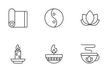 Yoga And Meditation Icon Pack