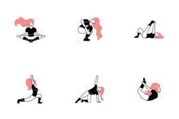 Asana yoga Icon Pack