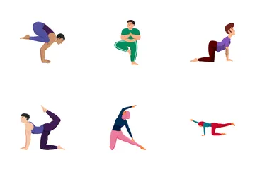 Yoga Asana Pose Set 1 Icon Pack