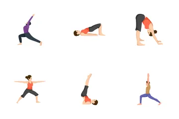 Yoga Asana Pose Set 2 Icon Pack