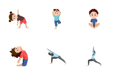 Yoga Asana Pose Set 3 Icon Pack
