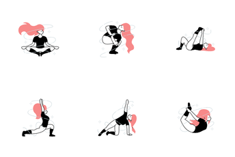 Yoga Asanas Icon Pack