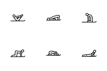 Yoga Exercises Meditation Icon Pack