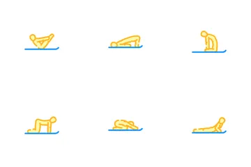 Yoga Exercises Meditation Icon Pack
