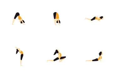 Yoga Flat Icon Pack