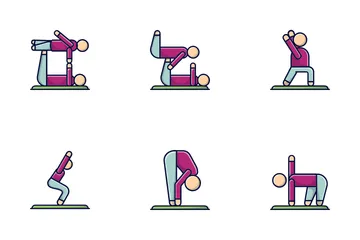 Yoga & Gymnastics Icon Pack