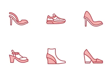Zapatos de moda Paquete de Iconos