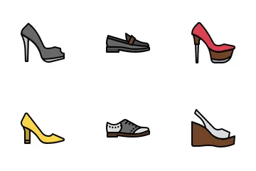 Zapatos de moda Paquete de Iconos