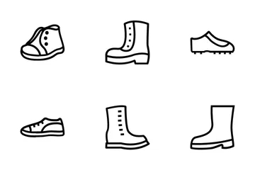 Iconos vectoriales de zapatos Paquete de Iconos