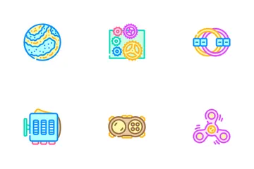 Zappelspielzeug-Pop-Spaß Icon Pack