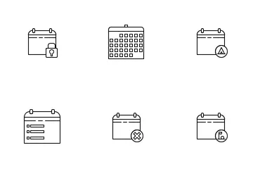 Zeit-Themenausgabe Symbolpack