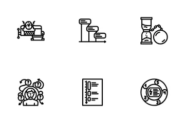 Zeitmanagement-Planungsaufgabe Symbolpack