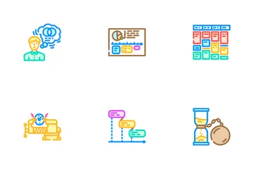 Zeitmanagement-Planungsaufgabe Symbolpack