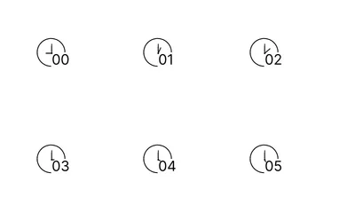 Uhr / Timer Symbolpack