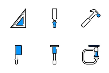 Zimmereiwerkzeuge Symbolpack