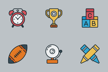 Zlico: Education #3 (Lineal Color) Icon Pack
