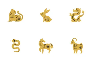 Zodíaco chinês Pacote de Ícones