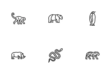 Zoo Animals, Birds And Snakes Icon Pack