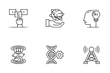 Zukunfts-Technologie Symbolpack