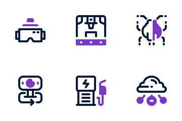 Zukunfts-Technologie Icon Pack