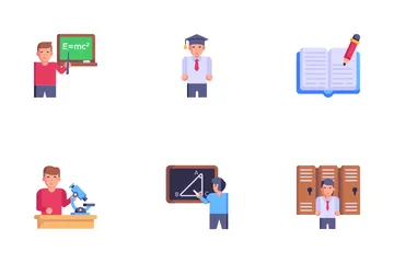 Zurück zur Schule Symbolpack