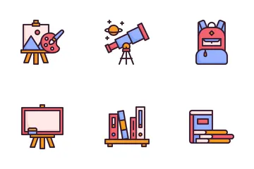 Zurück zur Schule Symbolpack