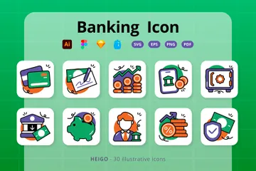 은행업 아이콘 팩