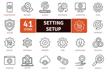 설정 설정 아이콘 팩