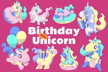 誕生日ユニコーン アイコンパック