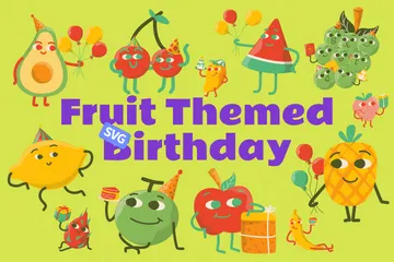 フルーツをテーマにした誕生日 アイコンパック